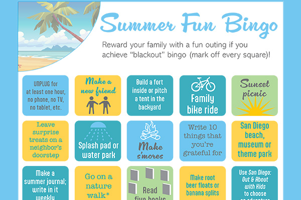 Summer Fun Bingo for Families