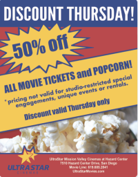 UltraStar Cinemas Discount Thursdays