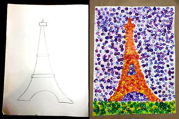 Art with Alyssa: Eiffel Tower Dot Painting