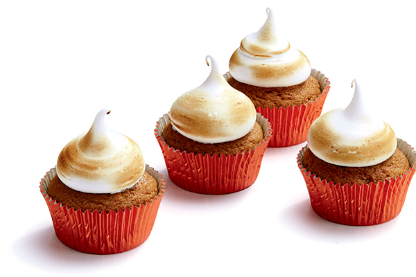 Pumpkin Cupcakes with Toasted Marshmallow Frosting