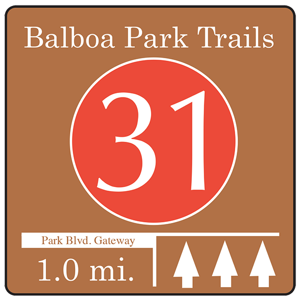 31 trail marker balboa park