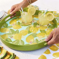 rockflowerpaper lemon blossoms 15 inch round tray 1